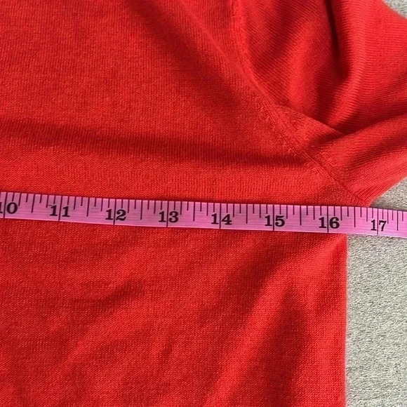 [XS]Banana Republic Red Silk/ Cashmere Blend Crew  Neck Pull over L/S sweater - Picture 11 of 13